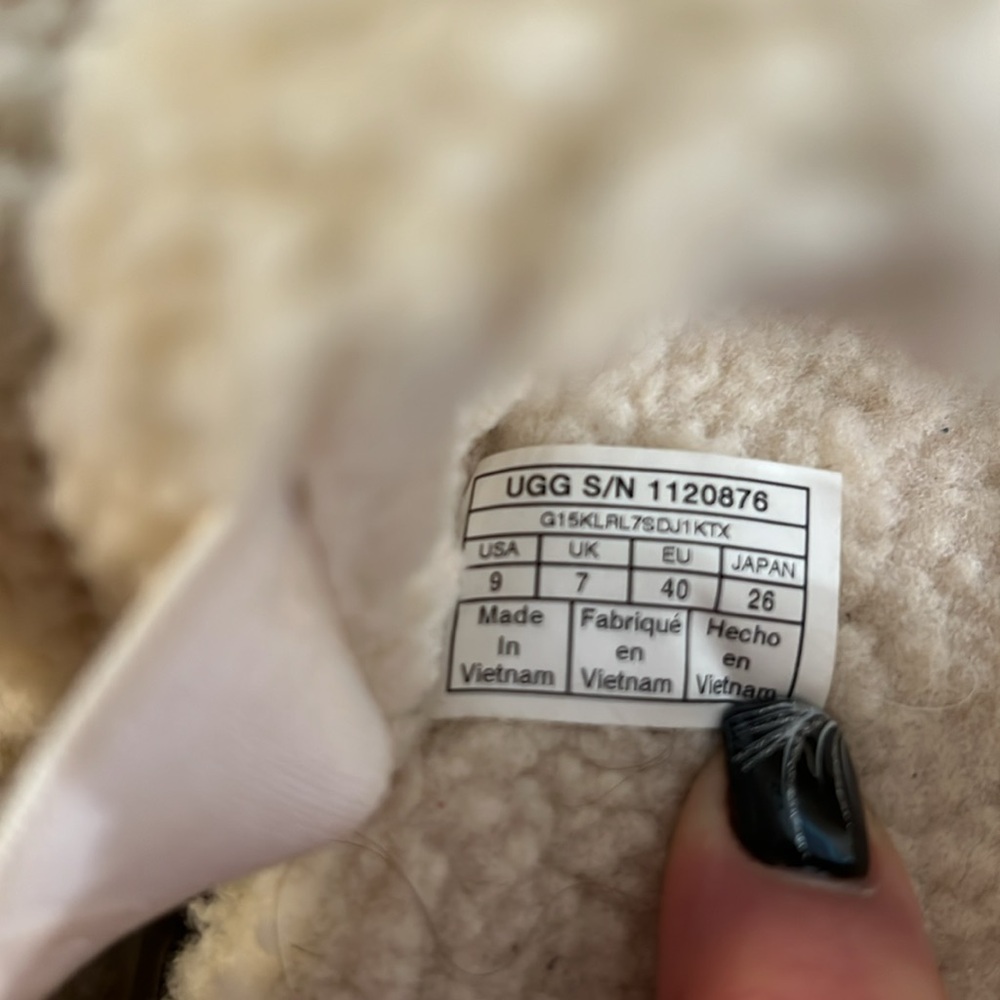 Ugg Oh Fluffita Cream Platform Back Strap Slide Shoes - Picture 12 of 15